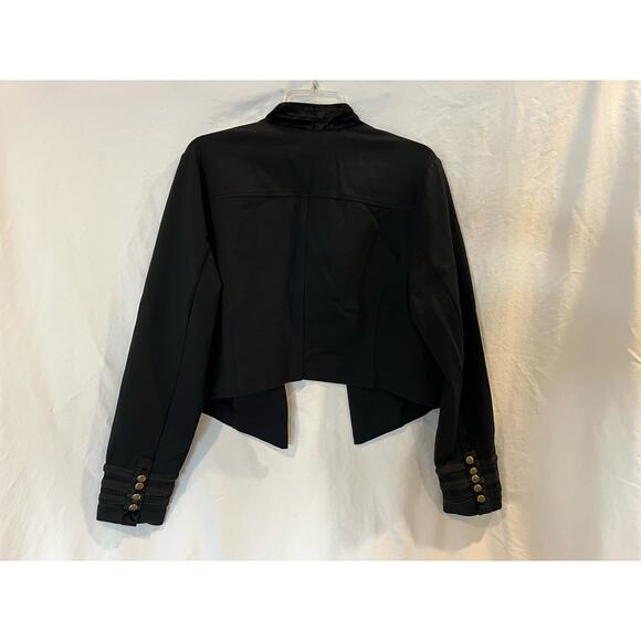 Torrid Women's Black Cropped Military Jacket Embellished Lightweight Size Xlarge - Picture 3 of 9